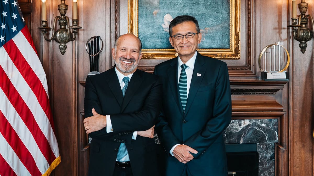 US Commerce Secretary Howard Lutnick with Intel CEO Lip-Bu Tan.